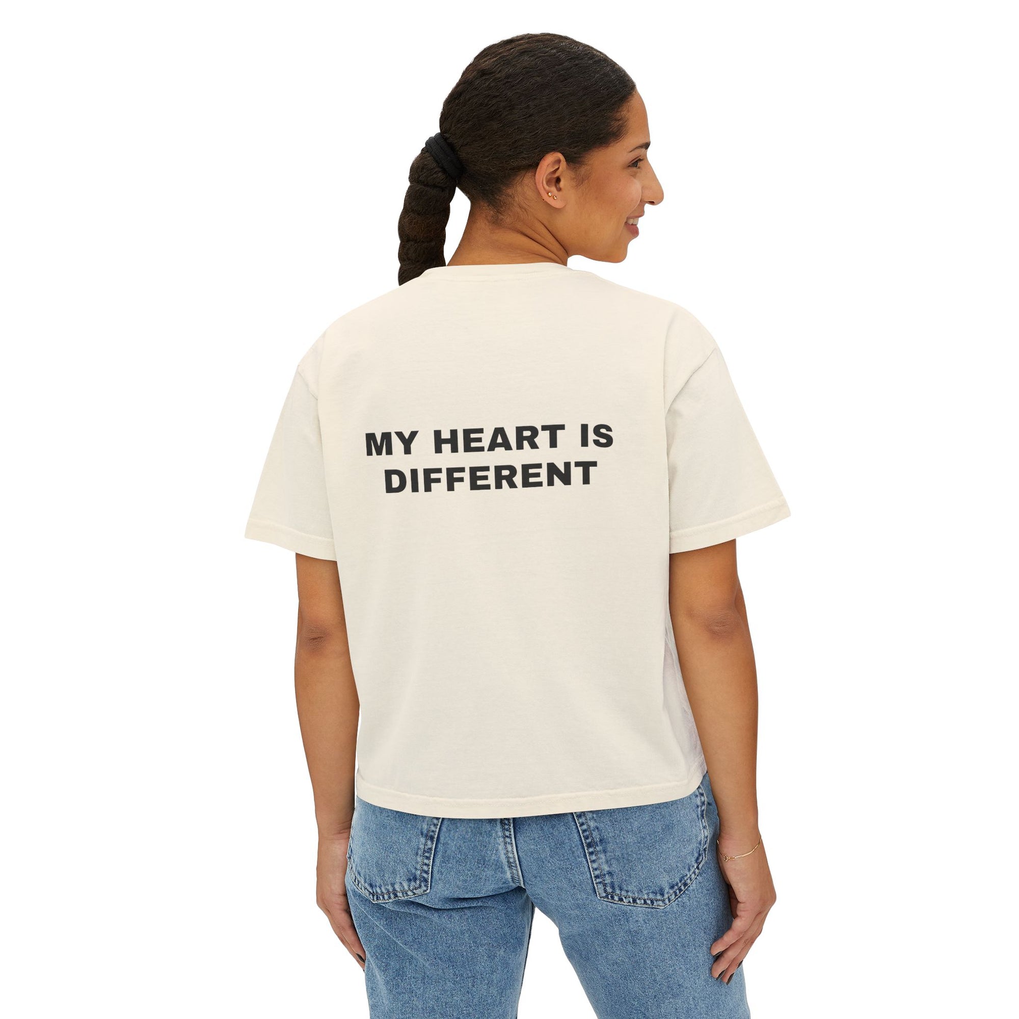 Women's Oversized Boxy T-Shirt -  My Heart Is Different